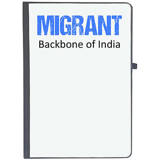                       UDNAG Ruled Notebook Diary 'Migrant | Backbone of India', [A5 80Pages 80GSM]                                              