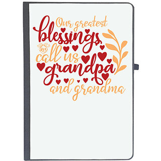                       UDNAG Ruled Notebook Diary 'Grand Father | Our greatest blessings call us grandpa and grandma', [A5 80Pages 80GSM]                                              