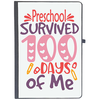                       UDNAG Ruled Notebook Diary 'School | Preschool Grade survived 100 days of me', [A5 80Pages 80GSM]                                              