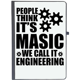                       UDNAG Ruled Notebook Diary 'Engineer | People Think It's Masic', [A5 80Pages 80GSM]                                              