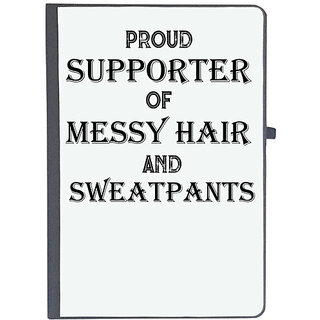                       UDNAG Ruled Notebook Diary '| proud supporter of messy hair and sweatpants', [A5 80Pages 80GSM]                                              