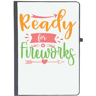                       UDNAG Ruled Notebook Diary 'Fireworks | ready for fireworks', [A5 80Pages 80GSM]                                              