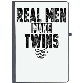                      UDNAG Ruled Notebook Diary 'Twins | REAL MEN MAKE TWINS', [A5 80Pages 80GSM]                                              