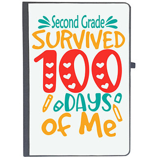                       UDNAG Ruled Notebook Diary 'School | second Grade survived 100 days of me', [A5 80Pages 80GSM]                                              