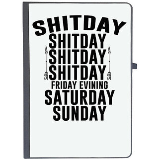                       UDNAG Ruled Notebook Diary '| shitday friday evining saturday sunday', [A5 80Pages 80GSM]                                              
