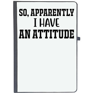                       UDNAG Ruled Notebook Diary 'Attitude | So, Apparently I Have An Attitude', [A5 80Pages 80GSM]                                              