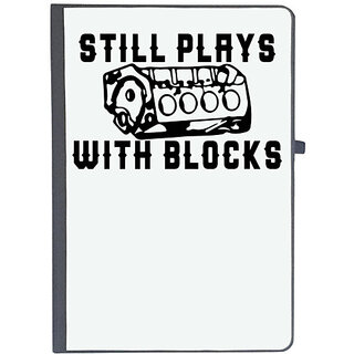                       UDNAG Ruled Notebook Diary 'Playing | still plays with blocks', [A5 80Pages 80GSM]                                              