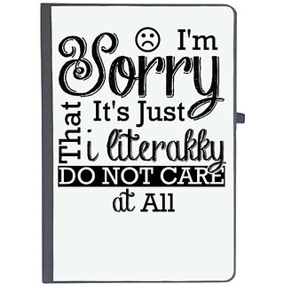                       UDNAG Ruled Notebook Diary 'Sorry | I am sorry Do not care at all', [A5 80Pages 80GSM]                                              