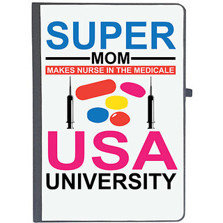                       UDNAG Ruled Notebook Diary 'Mother | Super Mom Makes Nurse in the', [A5 80Pages 80GSM]                                              