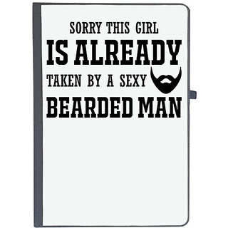                       UDNAG Ruled Notebook Diary 'Beareded man | SORRY THIS GIRL IS ALREADY TAKEN BY A BEARDED MAN', [A5 80Pages 80GSM]                                              