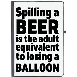                       UDNAG Ruled Notebook Diary 'Beer | spilling a beer is the adult equivalent to losing a balloon', [A5 80Pages 80GSM]                                              