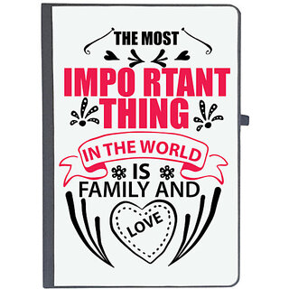                       UDNAG Ruled Notebook Diary 'Family | THE MOST IMPORTANT', [A5 80Pages 80GSM]                                              
