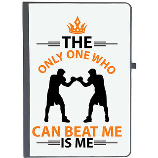                       UDNAG Ruled Notebook Diary 'Me unbeaten | The only one', [A5 80Pages 80GSM]                                              