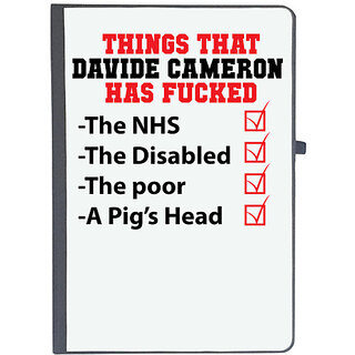 UDNAG Ruled Notebook Diary '| Things That davide cameron', [A5 80Pages 80GSM]
