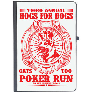                       UDNAG Ruled Notebook Diary 'Dog | THIRD ANNUAL HOGS FORDOGS', [A5 80Pages 80GSM]                                              