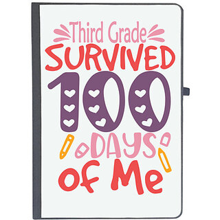                       UDNAG Ruled Notebook Diary 'School | ThirdGrade survived 100 days of me', [A5 80Pages 80GSM]                                              