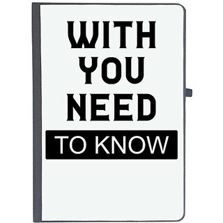                       UDNAG Ruled Notebook Diary 'Need to Know | With You Need', [A5 80Pages 80GSM]                                              