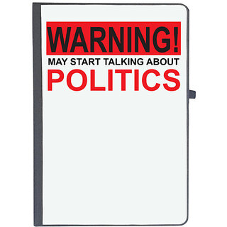                       UDNAG Ruled Notebook Diary 'politics | Warning may start Talking', [A5 80Pages 80GSM]                                              