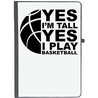                       UDNAG Ruled Notebook Diary 'Basketball | Yes I'm Tall Yes I Play', [A5 80Pages 80GSM]                                              