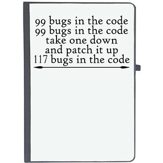                       UDNAG Ruled Notebook Diary 'Code | 99 bugs in the code take one down', [A5 80Pages 80GSM]                                              