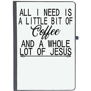                       UDNAG Ruled Notebook Diary 'Coffee | all i need is a little bit of', [A5 80Pages 80GSM]                                              