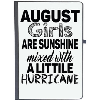                       UDNAG Ruled Notebook Diary 'Girls | august girls are sunshine mixed with', [A5 80Pages 80GSM]                                              