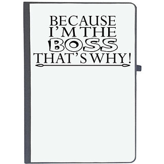                       UDNAG Ruled Notebook Diary 'Boss | because i am the boss that's why!', [A5 80Pages 80GSM]                                              