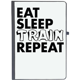                      UDNAG Ruled Notebook Diary 'Train, gym | eat sleep train repeat 2', [A5 80Pages 80GSM]                                              
