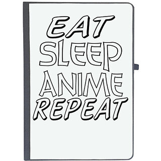                       UDNAG Ruled Notebook Diary 'Anime | eat sleep anime repeat 2', [A5 80Pages 80GSM]                                              