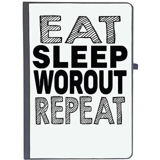                       UDNAG Ruled Notebook Diary 'Workout, Gym | eat sleep workout repeat', [A5 80Pages 80GSM]                                              