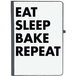                       UDNAG Ruled Notebook Diary 'Life Cycle | eat sleep bake repeat', [A5 80Pages 80GSM]                                              