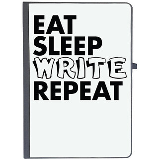                       UDNAG Ruled Notebook Diary 'Write | eat sleep write repeat', [A5 80Pages 80GSM]                                              