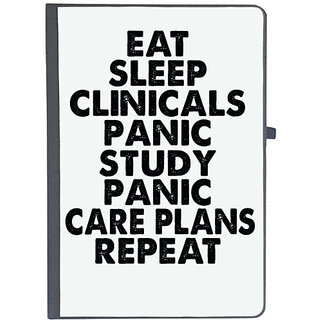                       UDNAG Ruled Notebook Diary '| eat sleep clinicals panic study', [A5 80Pages 80GSM]                                              