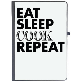                       UDNAG Ruled Notebook Diary 'Cook | eat sleep cook repeat 2', [A5 80Pages 80GSM]                                              