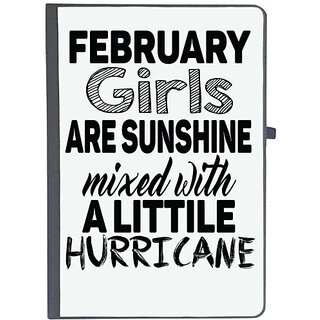                       UDNAG Ruled Notebook Diary 'Girls | february girls are sunshine mixed with', [A5 80Pages 80GSM]                                              