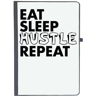                       UDNAG Ruled Notebook Diary 'Hustle | eat sleep hustle repeat 2', [A5 80Pages 80GSM]                                              