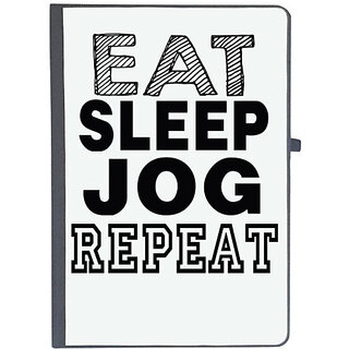                       UDNAG Ruled Notebook Diary 'Jog | eat sleep jog repeat 2', [A5 80Pages 80GSM]                                              