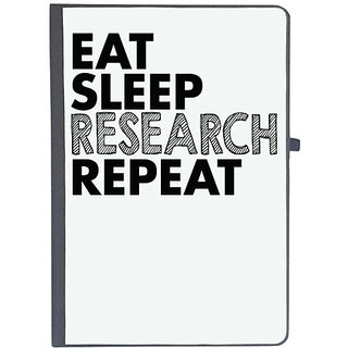                       UDNAG Ruled Notebook Diary 'Research | eat sleep research repeat', [A5 80Pages 80GSM]                                              