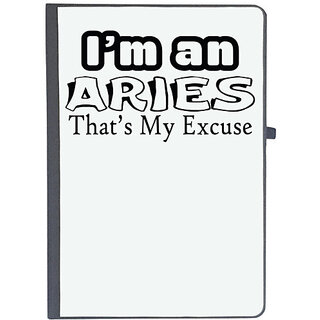                       UDNAG Ruled Notebook Diary 'Aries | i am an aries that's my excusee', [A5 80Pages 80GSM]                                              