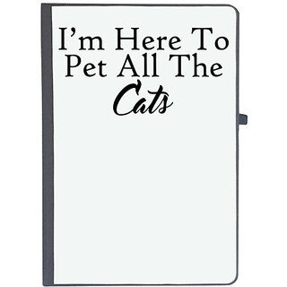                       UDNAG Ruled Notebook Diary 'Cat | i am here to pet all the cats', [A5 80Pages 80GSM]                                              