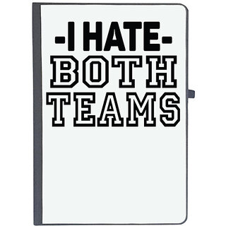                       UDNAG Ruled Notebook Diary 'Hate teams | i hate both teams', [A5 80Pages 80GSM]                                              