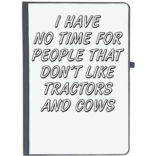                       UDNAG Ruled Notebook Diary 'Tracktors and Cows | i have no time for people that', [A5 80Pages 80GSM]                                              
