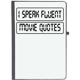                      UDNAG Ruled Notebook Diary 'Movie Quotes | i speak fluent movie quotes', [A5 80Pages 80GSM]                                              
