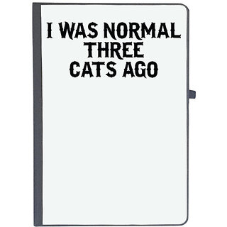                       UDNAG Ruled Notebook Diary 'Cats | i was normal three cats ago', [A5 80Pages 80GSM]                                              