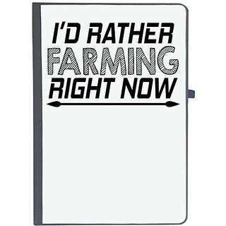                       UDNAG Ruled Notebook Diary 'Farming | i'd rather farming right now', [A5 80Pages 80GSM]                                              