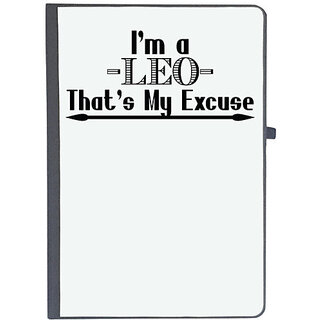                       UDNAG Ruled Notebook Diary 'Zodiac Sign Leo | i'm a -leo- that's my excuse', [A5 80Pages 80GSM]                                              