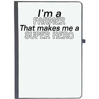                       UDNAG Ruled Notebook Diary 'Farmer | i'm a farmer thats makes me a super hero', [A5 80Pages 80GSM]                                              