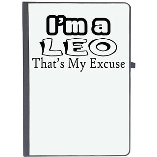                       UDNAG Ruled Notebook Diary 'Zodiac Sign Leo | i'm a leo that's my excuse', [A5 80Pages 80GSM]                                              