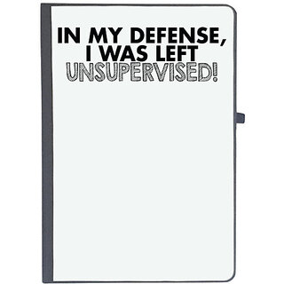                       UDNAG Ruled Notebook Diary '| in my defense i was left unsupervised', [A5 80Pages 80GSM]                                              
