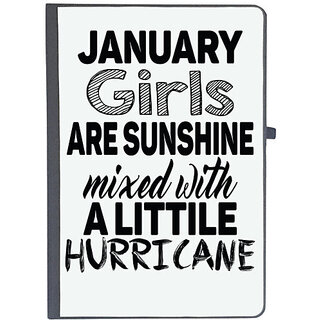                       UDNAG Ruled Notebook Diary 'Girl | january girls are sunshine mixed with', [A5 80Pages 80GSM]                                              